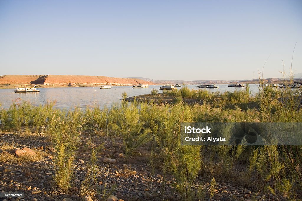 Hausboote von Lake Powell - Lizenzfrei Berg Stock-Foto