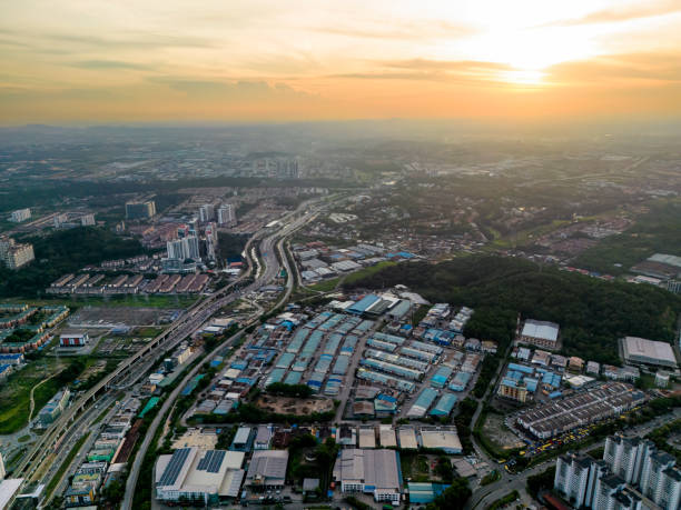 istock Drone point of view suburb during day time 1399830804