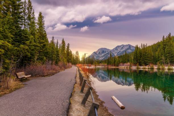 istock Sunrise Glow Over Mount Lorette Ponds 1399831457
