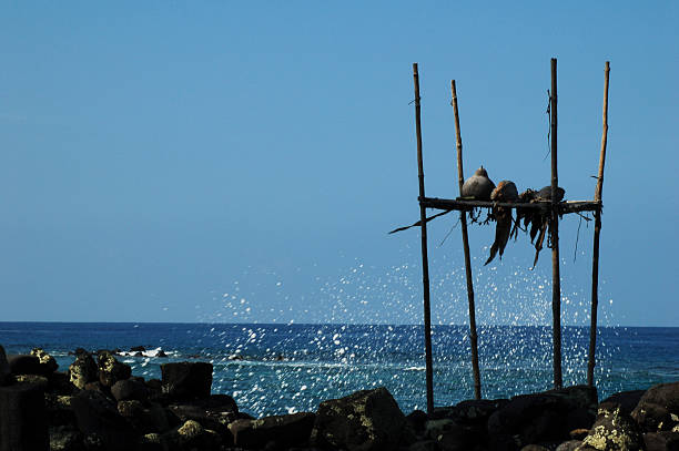 Old Kona Hawaii stock photo