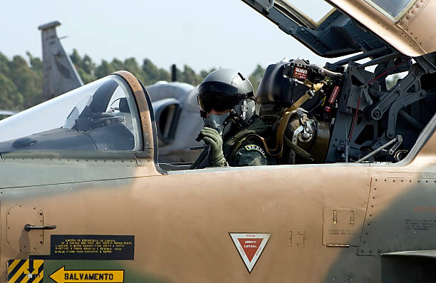 F-5E Fighter Pilot A F-5E fighter jet pilot! piloting stock pictures, royalty-free photos & images