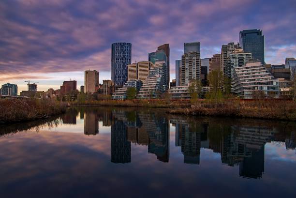 istock Calgary Downtown Skyline Reflecting At Sunrise 1399832446
