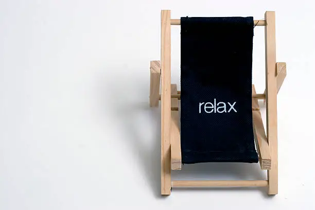 relax chair with a shadow, over white background