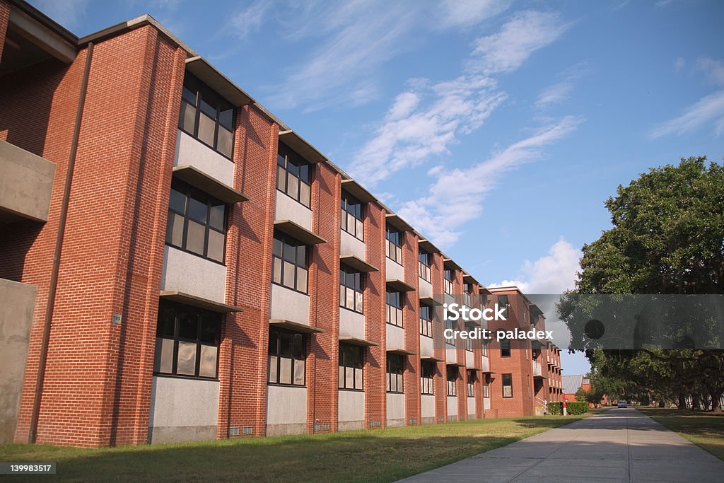 Parris Island Barracks 02 Sunny shot of a barracks building at US Marine Corps Recruit Depot Parris Island, SC. Barracks Stock Photo