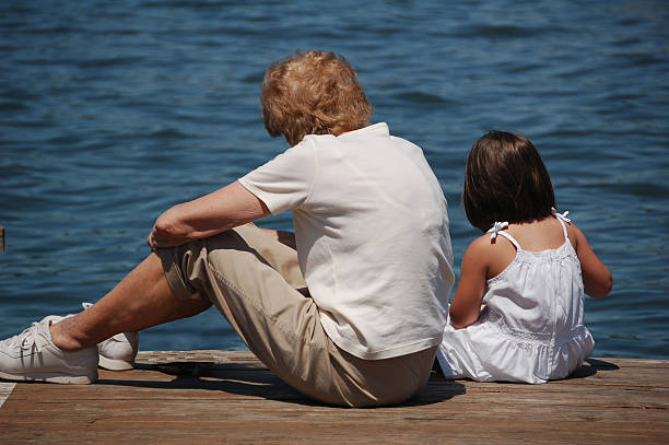 istock On the dock with Grandma 139983541