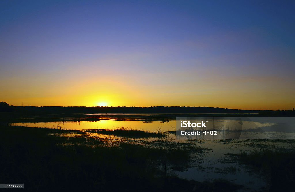 Zachód słońca nad Lake Jackson - Zbiór zdjęć royalty-free (Stan Floryda)