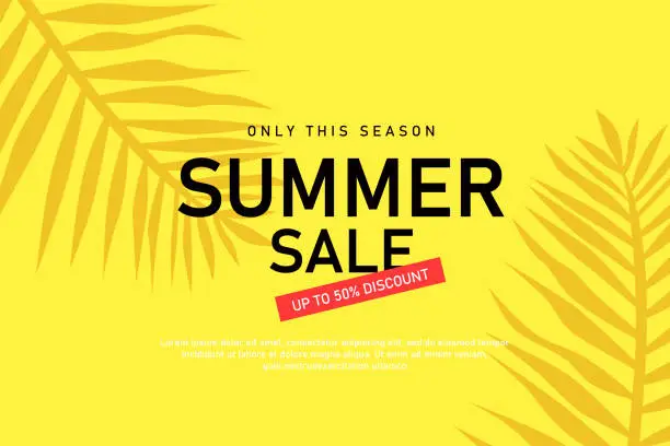 Vector illustration of Summer sale seasons promotion background