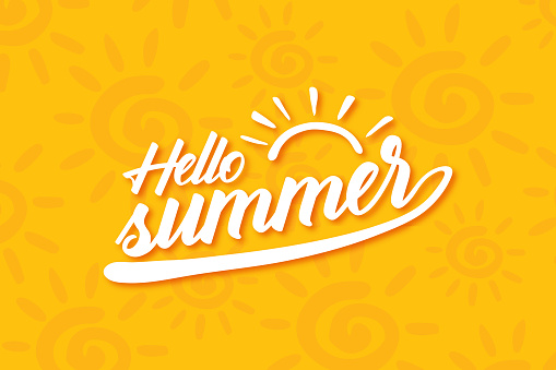 Hello Summer lettering background