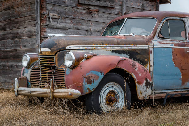 istock An abandoned multicoloured sedan on the prairies in Saskatchewan 1399842194