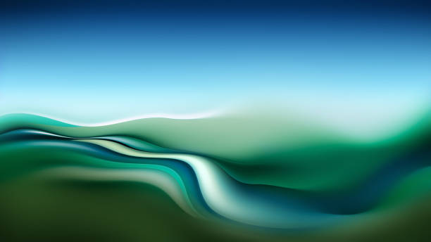 abstract natural background - wave flowing clean nature imagens e fotografias de stock