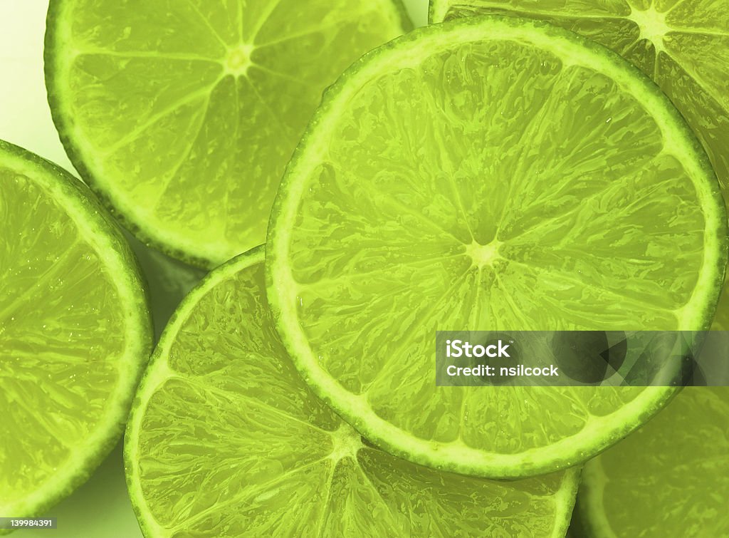 limit Sliced limes. Lime Stock Photo