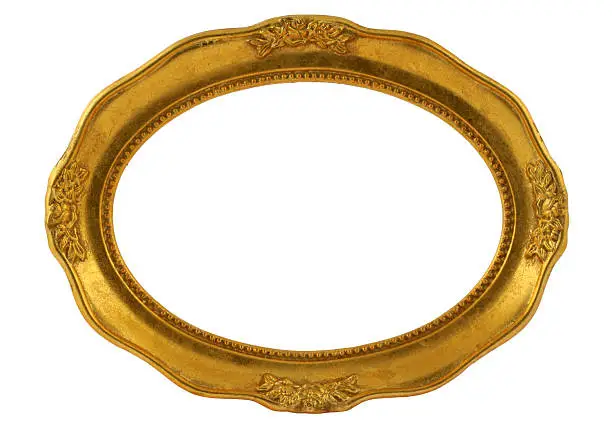 Photo of gilded oval frame