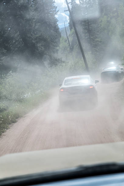 istock Dusty Dirt Road Colorado Mountain Pass Detour 1399846529
