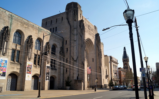 Scranton Cultural Center, former Masonic Temple, built in Gothic and Romanesque Revival styles with Art Deco influences, completed in 1930, Scranton, PA, USA