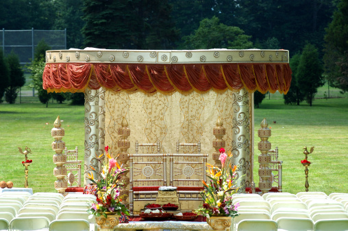 An Indian Mandup, where a wedding is held