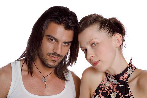 istock Young attractive couple, isolated. 139984983