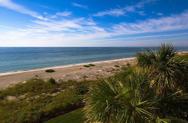 Gulf of Mexico afternoon View Afternoon view of the Gulf of Mexico from a condo deck on Long Boat Key in the Sarasota, Florida area. longboat key stock pictures, royalty-free photos & images