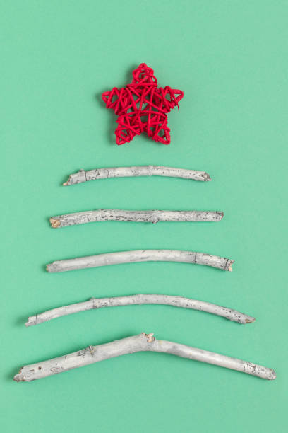 istock Handmade Christmas tree made of twigs. 1399853711