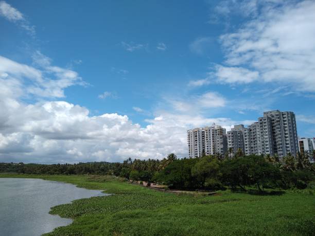 istock Akkulam lake, blue sky background, Thiruvananthapuram, Kerala 1399853730
