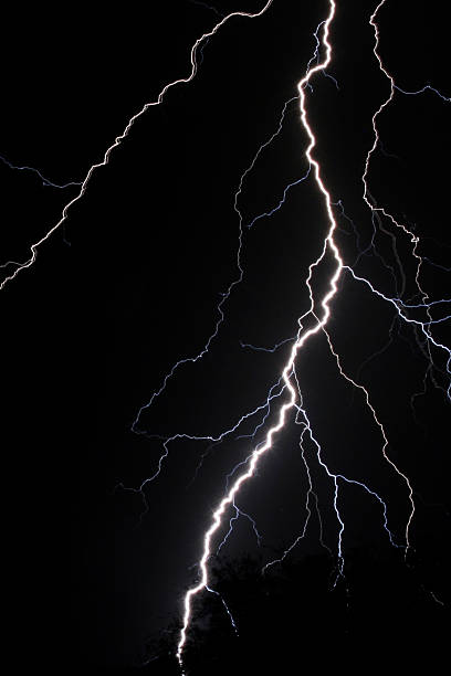 istock A strike of lightening lighting up the night sky 139985567