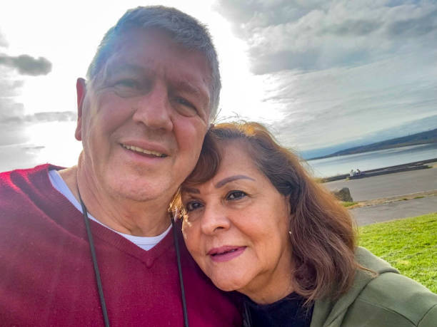 istock Senior mixed ethnicity couple close portrait 1399859832