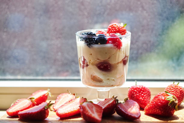 fresh fruits and yogurt