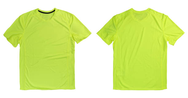 Light green running shirt mockup on white background