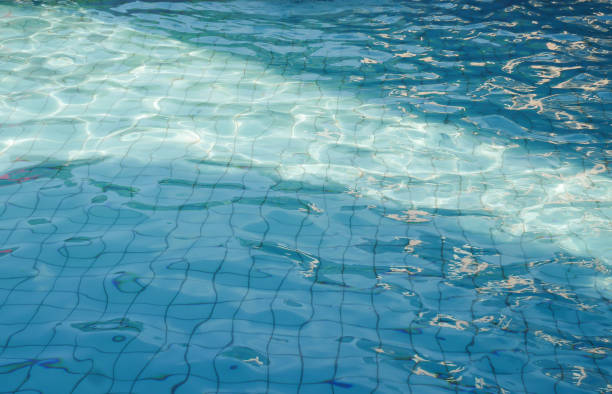 istock Swimming pool floor with water ripple. Blue texture background. 1399860844