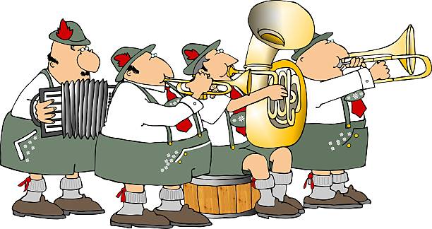 deutsche-band - oompah band stock-grafiken, -clipart, -cartoons und -symbole