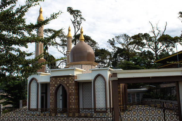 Aceh Barat Daya, Indonesia, May 26, 2022: a small mosque that has just been built in the Southwest Aceh Office Complex