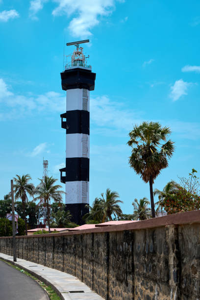 istock lighthouse on the coast Pondicherry India. 1399866937