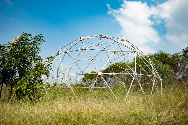Geodesic dome PVC Plastic Recycle Geodesic dome PVC Plastic Recycle geodesic dome stock pictures, royalty-free photos & images