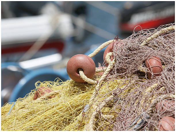 fishing net stock photo