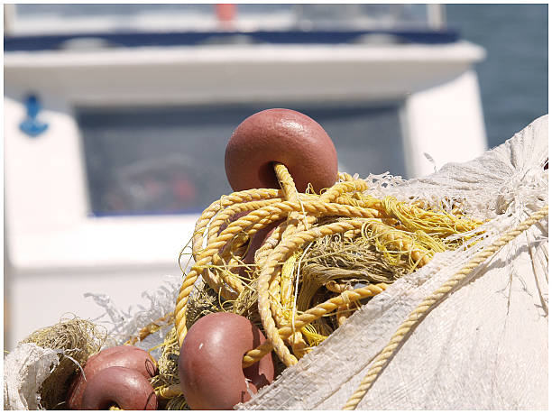 fishing net stock photo