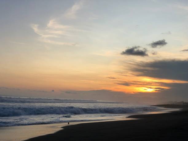 istock beautiful view between the beach and the twilight sky 1399867520