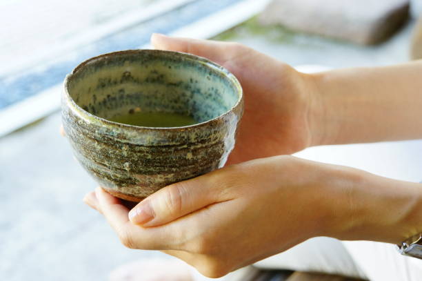 istock Green tea in a tea bowl, Japanese traditional 1399870732