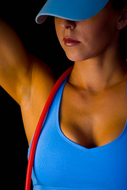 Fitness model headshot stock photo