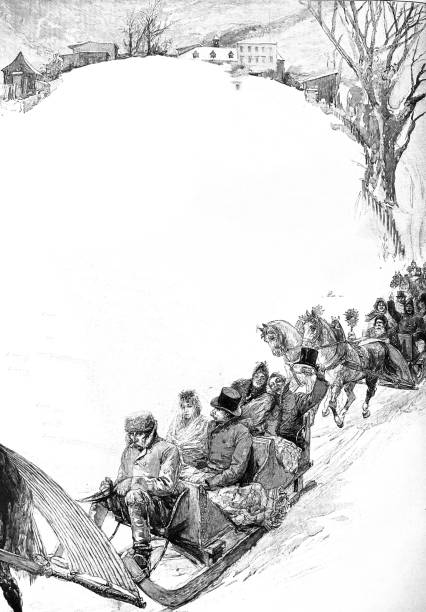 istock Riesengebirge, marriage journey with horses and sledges 1399871672