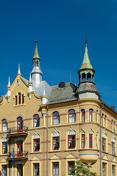 istock Old, yellow apartment building 139987230