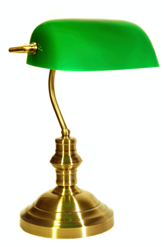 Old banker style lamp