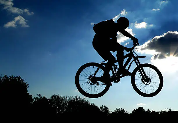 jump with a mountain bike