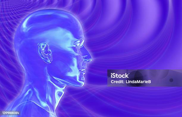 Violet Brainwaves Background Stock Photo - Download Image Now - Human Brain, Adult, Alertness