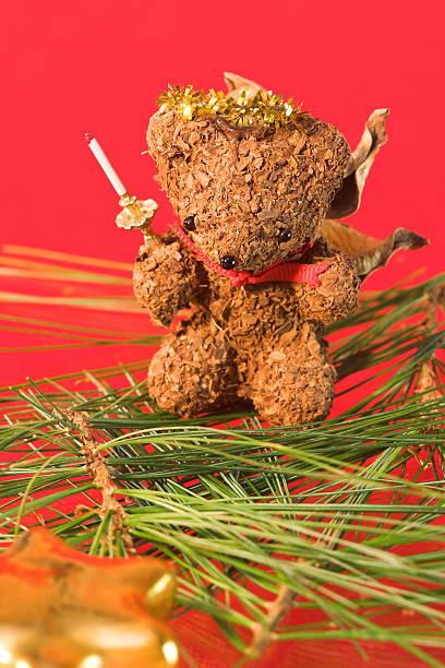 Christmas Bear Angel stock photo