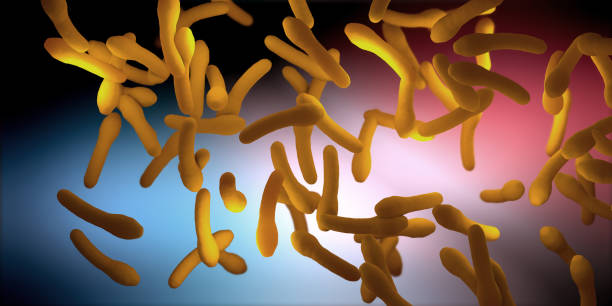 clostridium botulism pathogens - 3d-illustration - botulismus clostridium stock-fotos und bilder