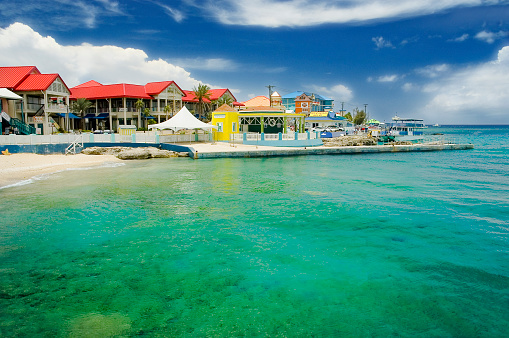 Georgetown, Grand Cayman, from the sea.