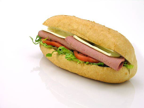 ham sandwich stock photo