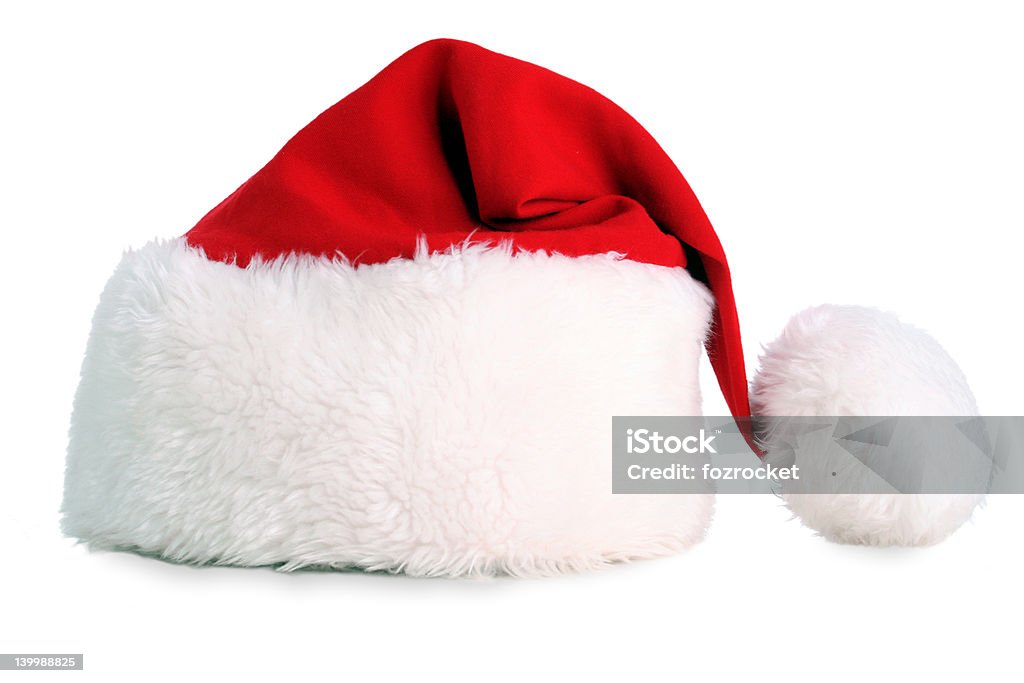 Chapeau de Père Noël - Photo de Blanc libre de droits