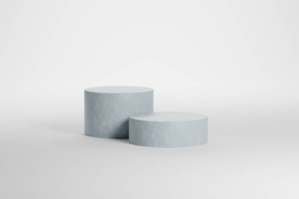 istock Premium podium on pastel Background for product display, Abstract geometric composition with branch and shadow on the wall, Trendy minimalist banner, 3D render illustration. 1399890107