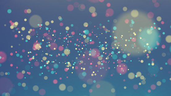Abstract colorful bokeh background, 3d render.
