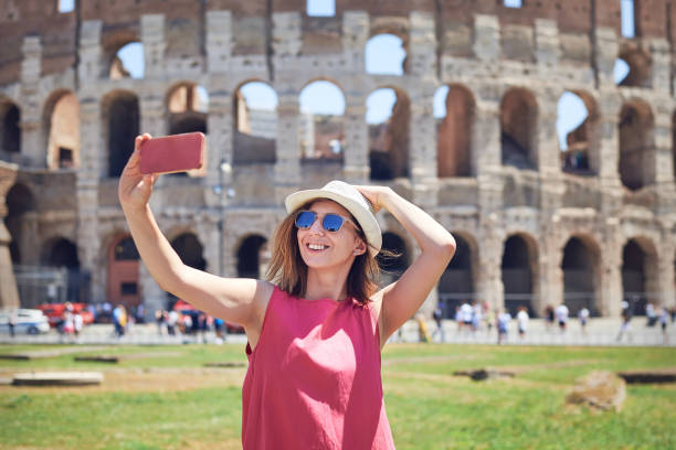 istock Woman tourist in Rome. 1399896138